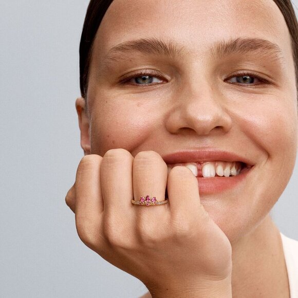 Women's Disney Princess Rapunzel Tiara Ring 14k Gold Plating Rapunzel's Courage - Picture 4 of 4